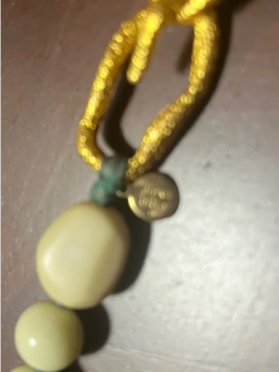 Alexis Bittar Gold Tone Moss Agate and Turquoise Statement Necklace - Picture 2 of 5